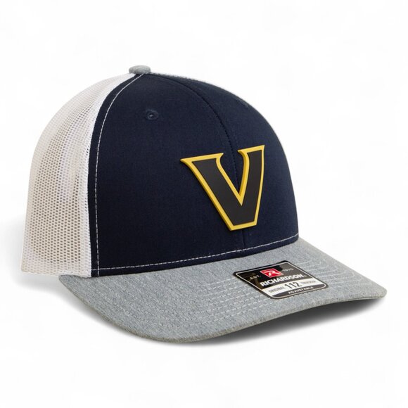 Vanderbilt Commodores Black 3D Snapback Trucker Hat- Navy/ White/ Heather Grey - Picture 1 of 3